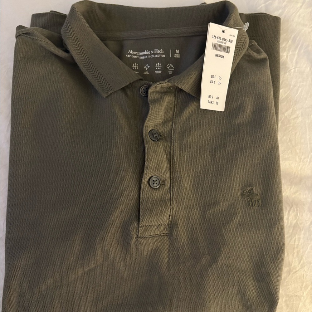 Abercrombie & Fitch Green Polo Classic Style